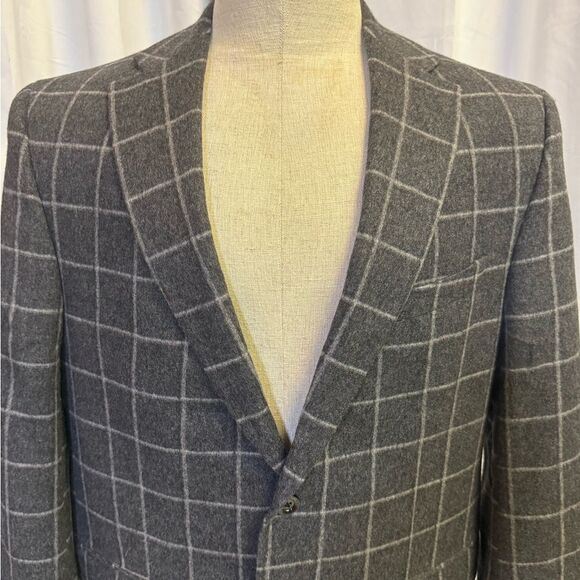 Jack Victor Wool & Cashmere Blend Grey Sport Coat Sz 44R C37 - Picture 5 of 14